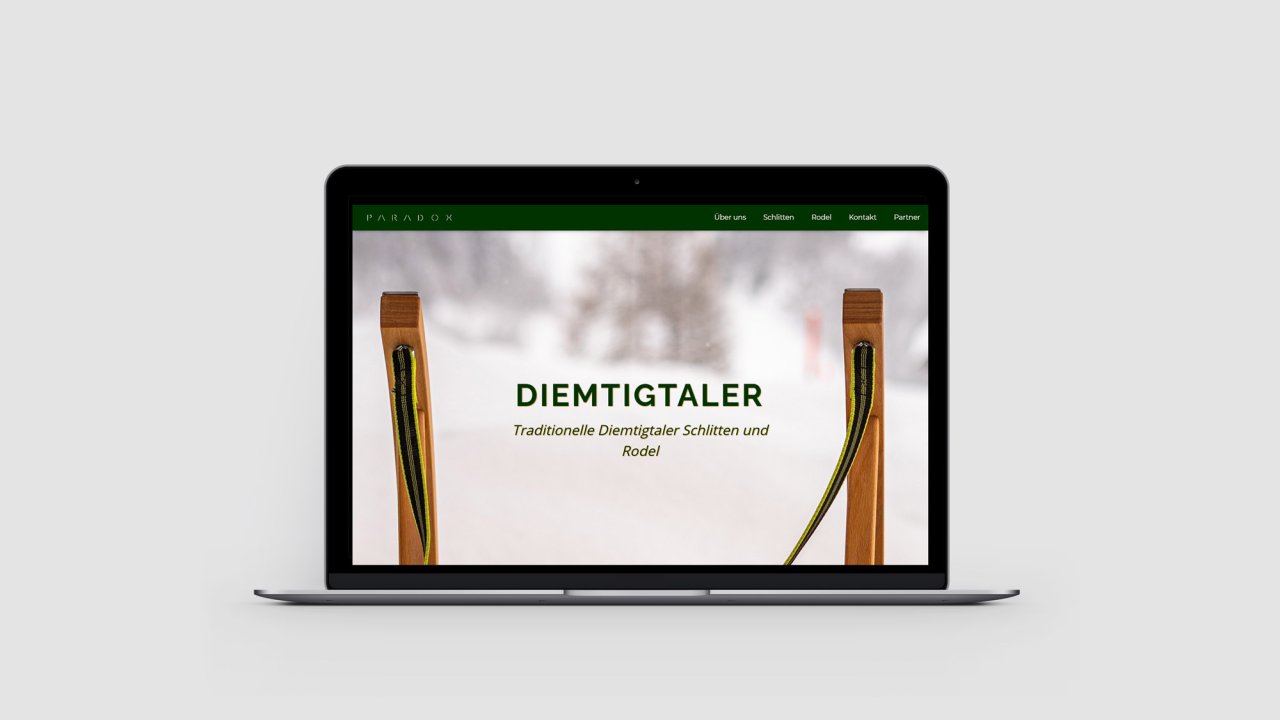 Vorschau Webseite Diemtigtaler von PARADOX Möbel Küchen Innenausbau