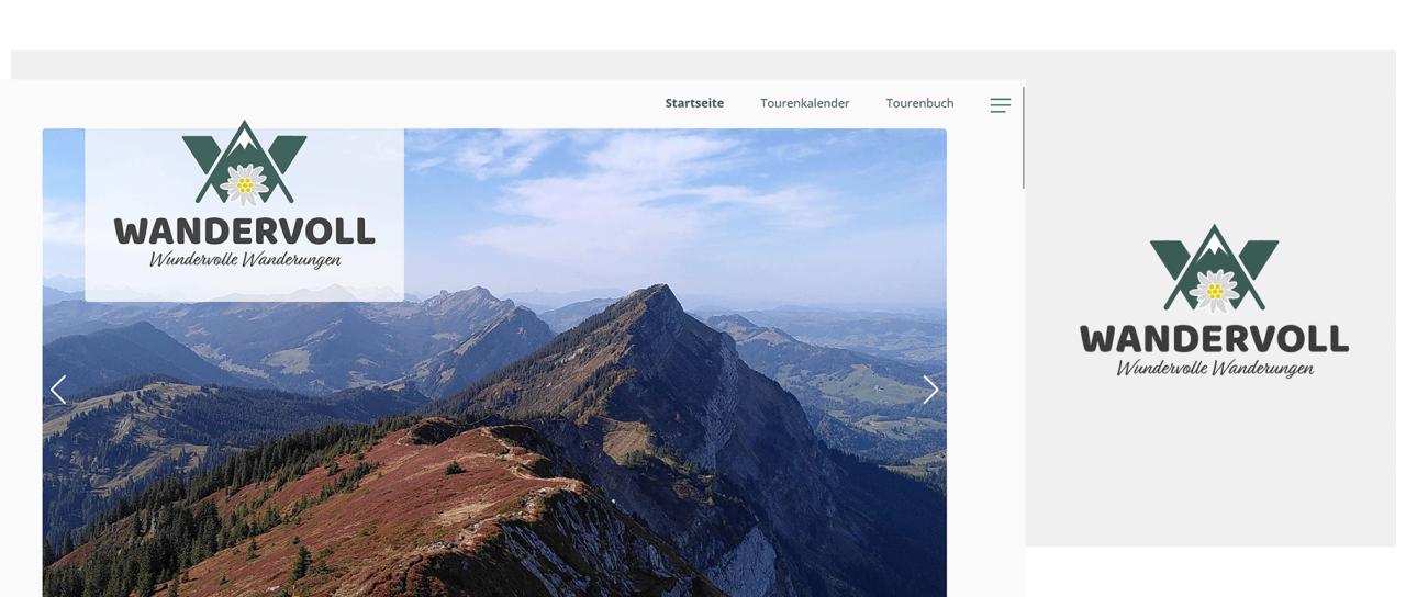Übersicht Bild und Logo Wandervoll
