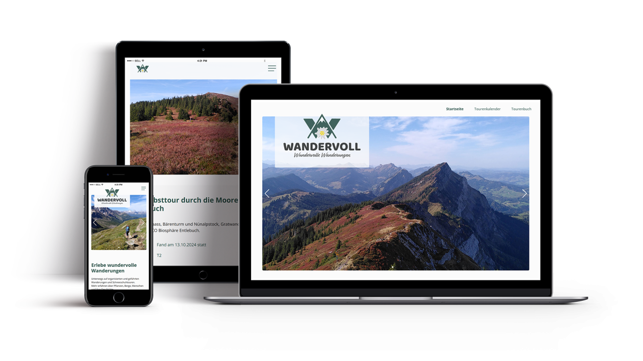 Wandervoll  Webseite responsive