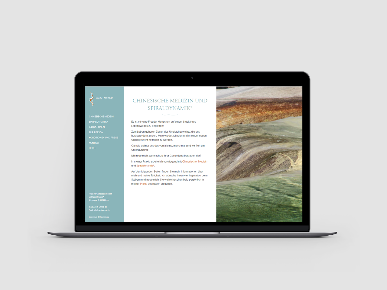 Vorschau Webseite Sarah Arnold Chinesische Medizin und Spiraldynamik
