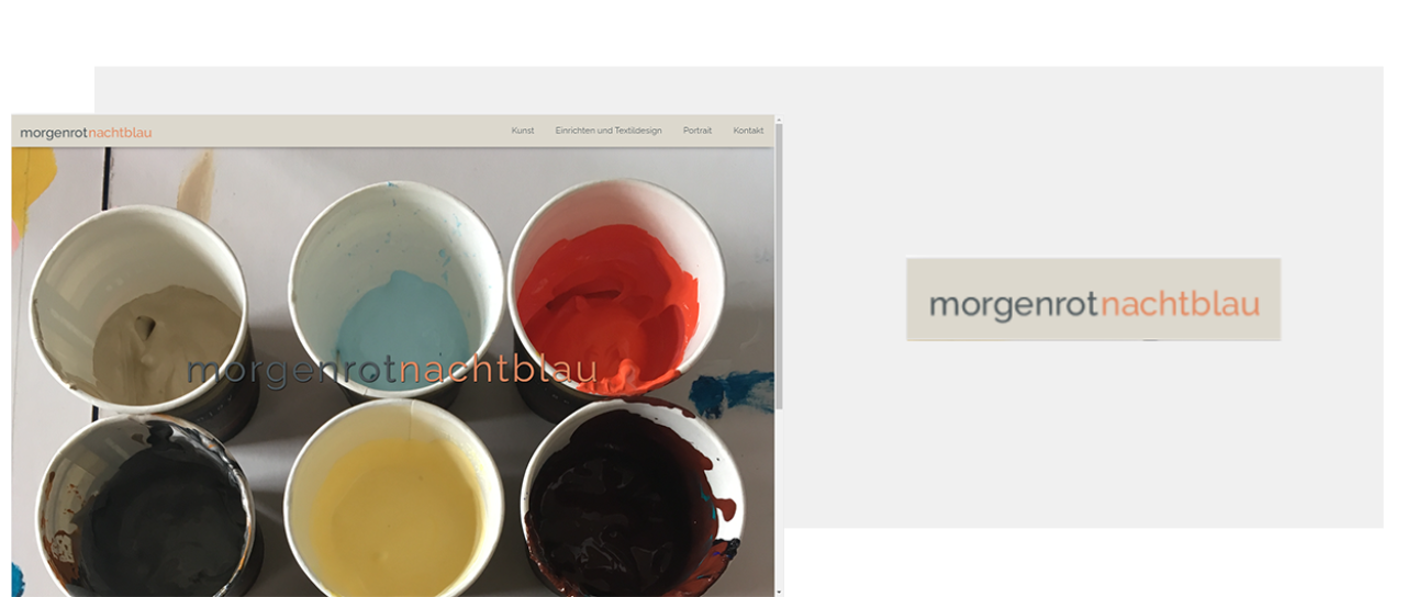 Übersicht Startseite und Logo Morgenrotnachtblau
