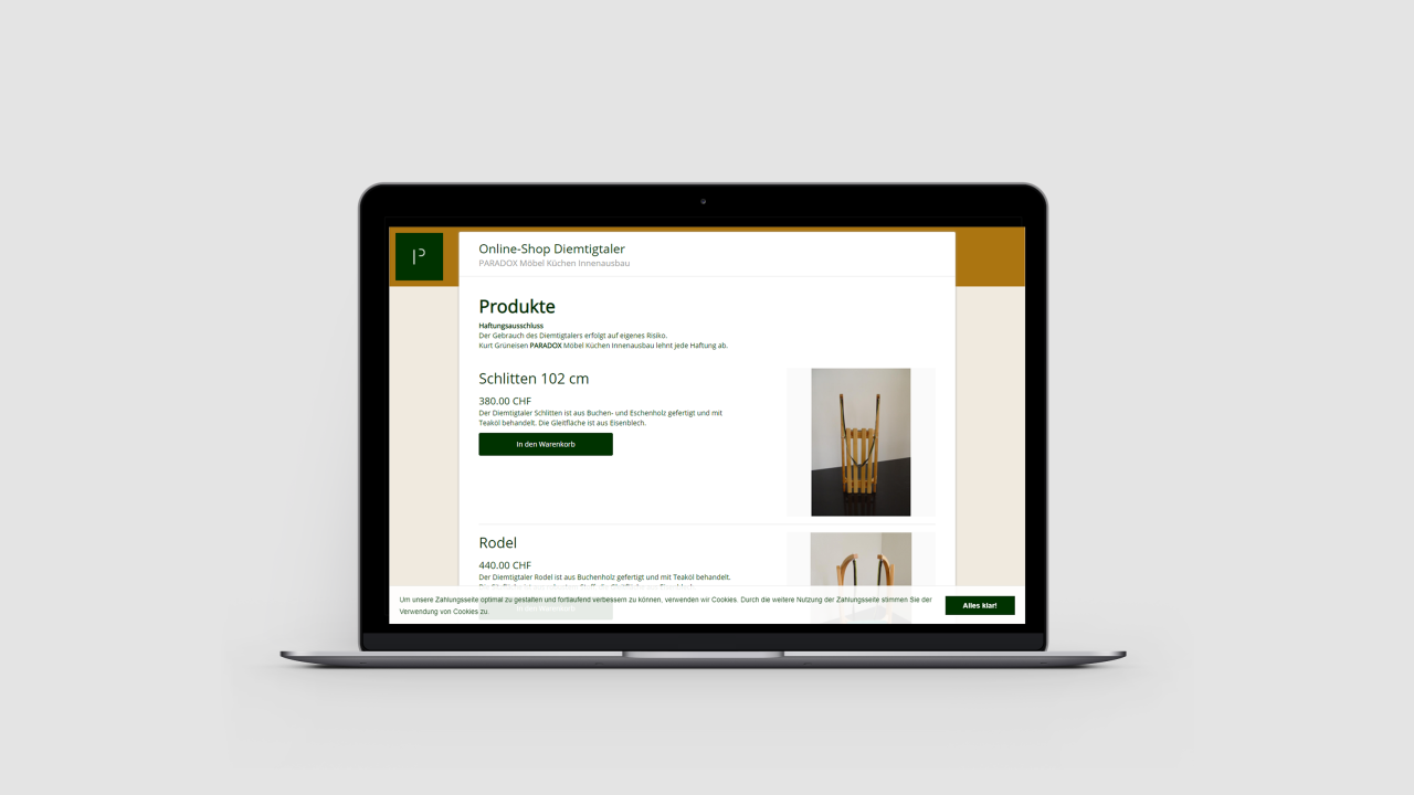 Shop Vorschau Diemtigtaler
