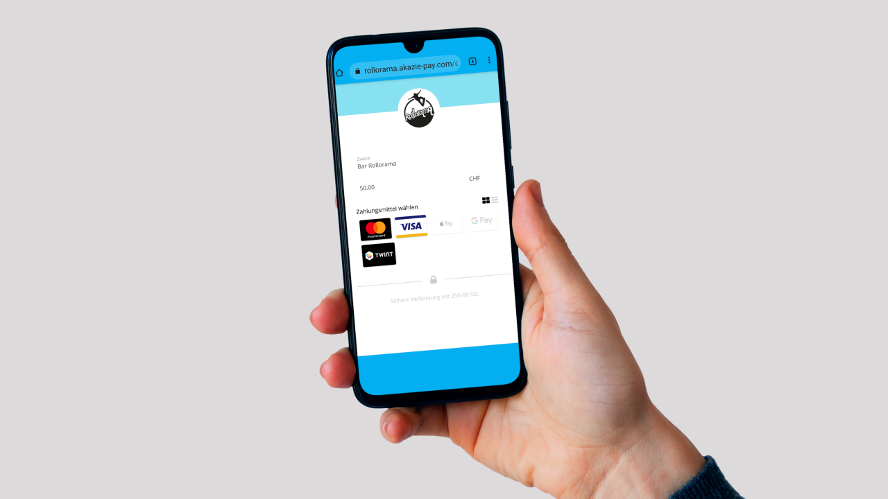 Referenz Rollorama Bezahlsystem Vorschau auf Handy